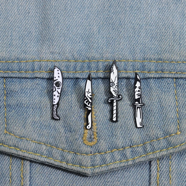 Horror Movie Dagger Enamel Pins Brooches Lapel Badge 1