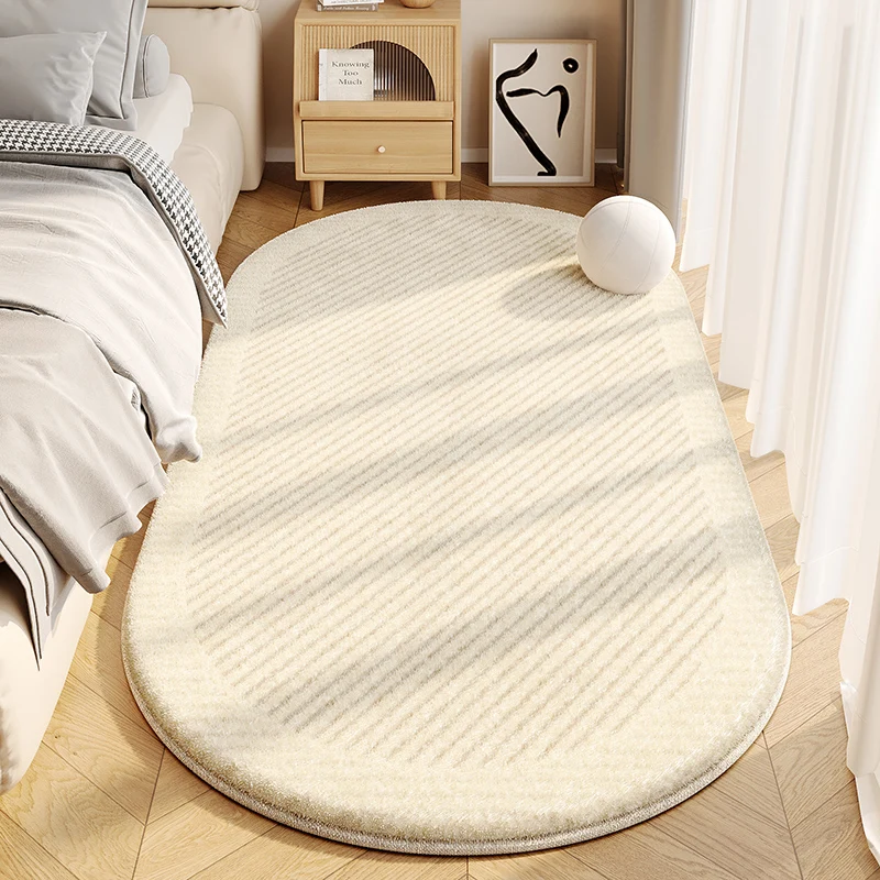 Minimalist Bedroom Plush Carpet Soft Fluffy Washable Floor Mat_voghion.com