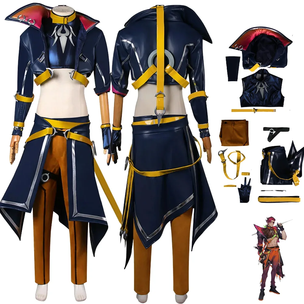 

LoL Shieda Kayn/The Shadow Reaper Cosplay Costume for Men Adult Top Pants Uniform Fantasia Cloth Outfits Halloween Carnival Suit