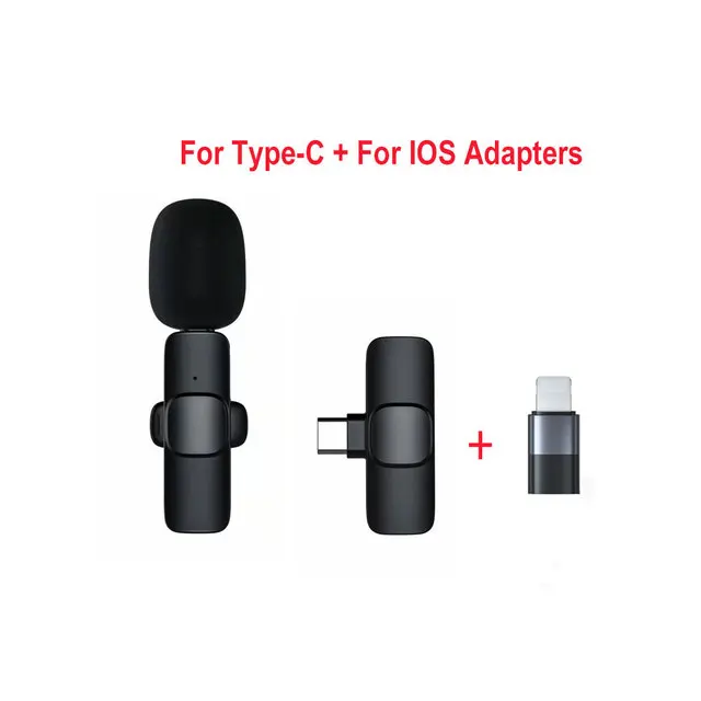 headset with mic Wireless Lavalier Microphone Portable Audio Video Recording Mini Mic for iPhone Android Live Broadcast Gaming Phone Microfonoe lavalier microphone Microphones