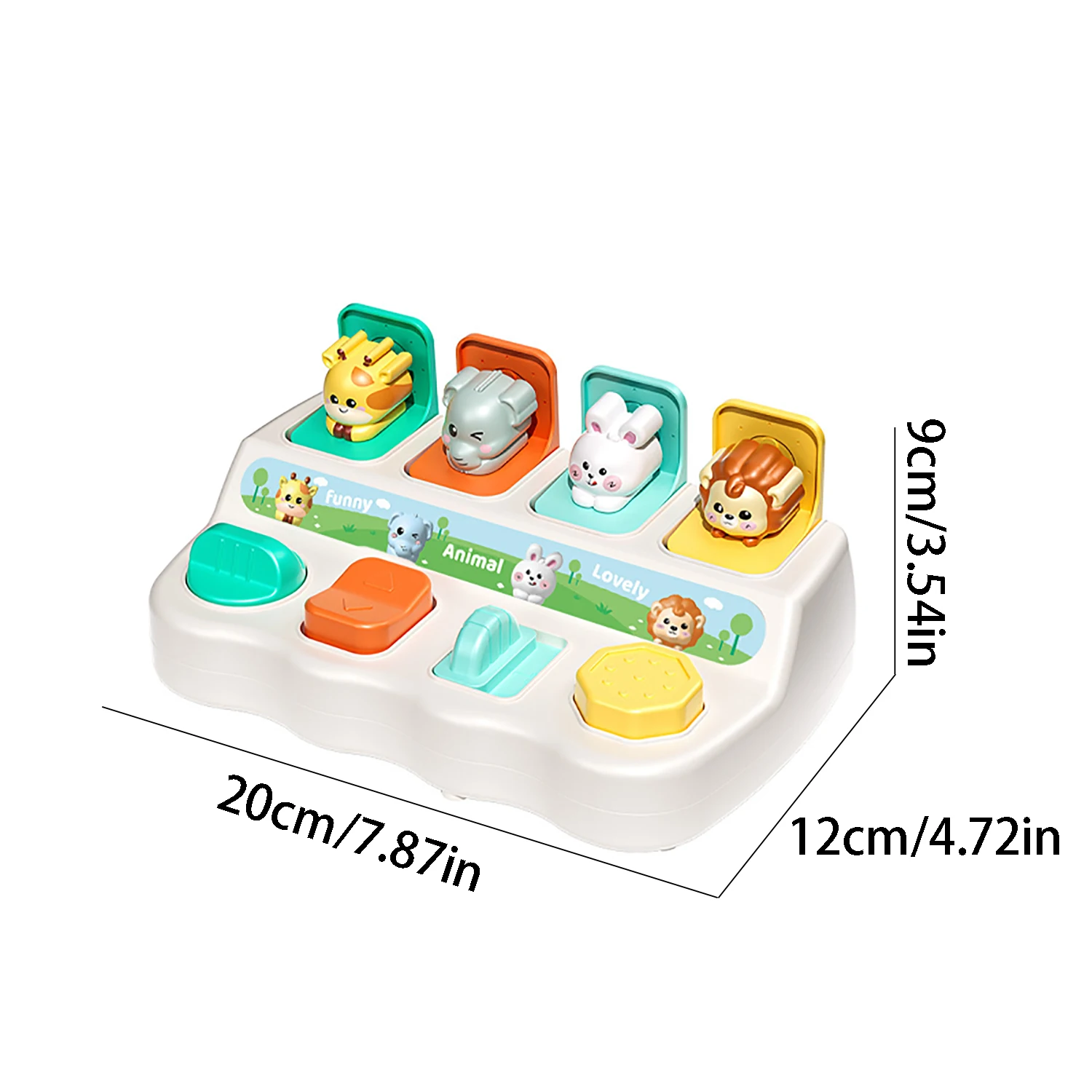 Children's Hide and Seek Switch Early Education Toy Cognitive Exercise Finger Flexibility Pop up Switch Box Color Random 2