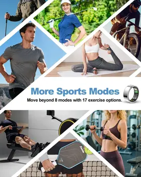 2026 Upgraded Smart Health Ring for Women Men Fitness Tracker with Heart Rate, Blood Oxygen, Sleep Monitoring, Step Counting 4