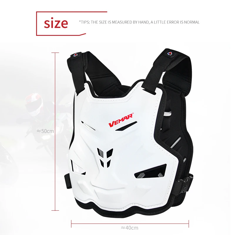 Vemar Motorcycle Body Armor Vest Motorcycle Jacket Moto Motocross Vest Off-Road Dirt Bike Protective Gear Back Chest Protector