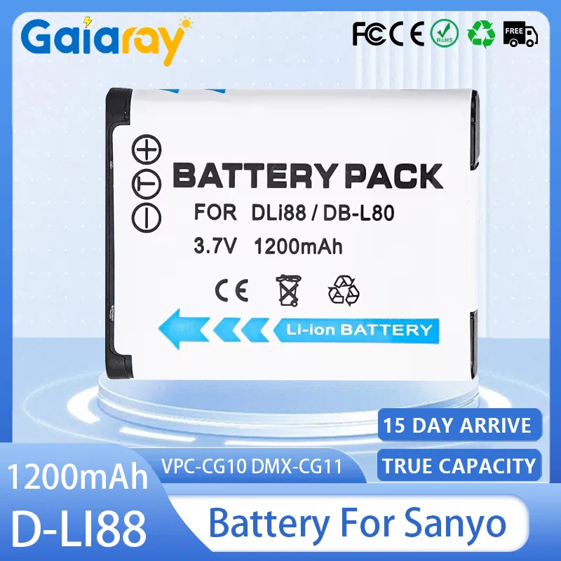 Li-Ion Camera Batteries for Sanyo Sanyo Xacti