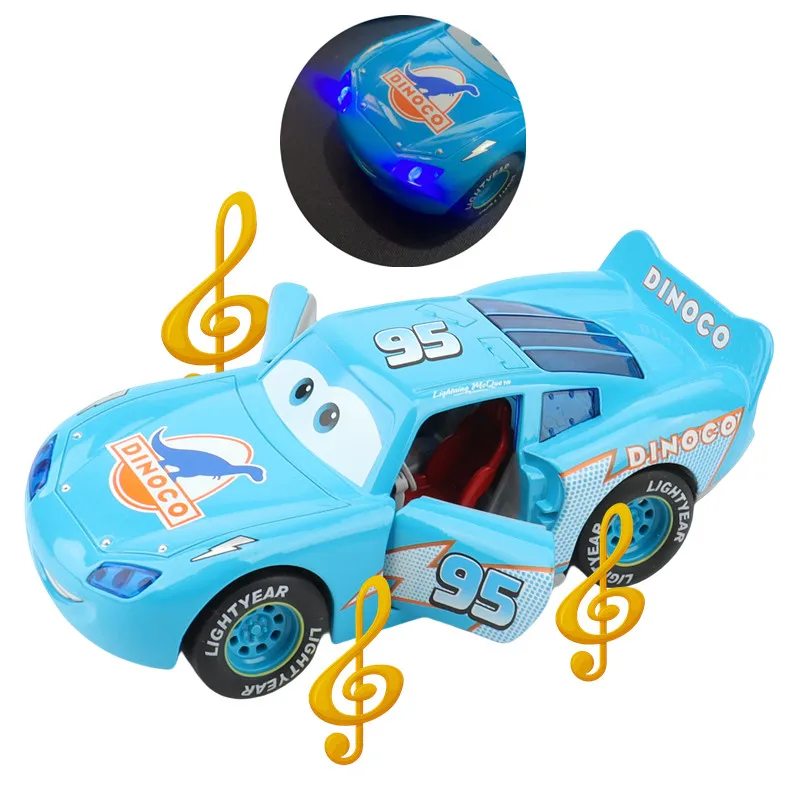 thumbnail image 1 of Vehículo de juguete de aleación de gran tamaño Disney Pixar Cars con sonido y luz Sheriff McQueen 1:32, regalo de Navidad para niños, 1 of 5