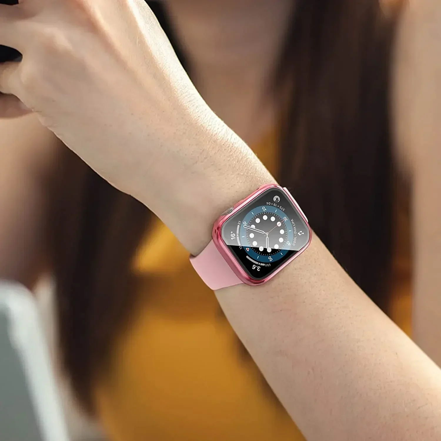 Glas + Abdeckung für Apple Watch Gehäuse Serie 10 9 8 7 6 5 4 3 SE 44 mm 40 mm 45 mm 42-41-46 mm Stoßstange Displayschutzfolie iwatch Zubehör – Detail 8