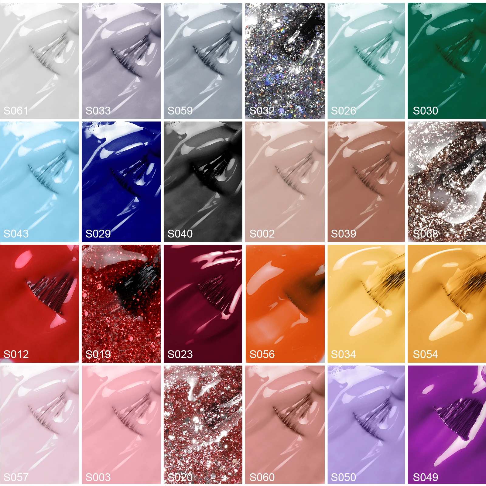 Nail Polish ROSALIND 15ml Glitter Gel Nail Polish Semi Permanent Neon Luminous
