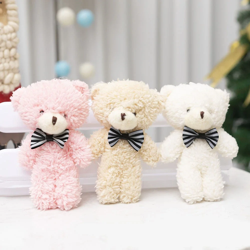 

2023 Fashion Cute Teddy Bear Doll Pendant Keychain Plush Bag Pendant PP Cotton Soft Plush Bear Toy Accessories Key Chain
