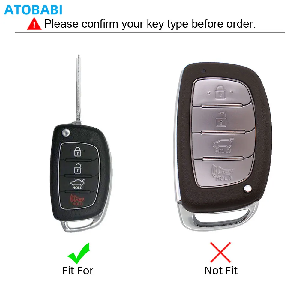 Ontto Custodia Per Chiave Auto Adatta Per Hyundai Solaris