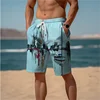Fashion Lake Reflection Pattern Beach Short Mens Trend Personalization 3D Printed Board Shorts Loose Casual Oversized Swim Trunk 4
