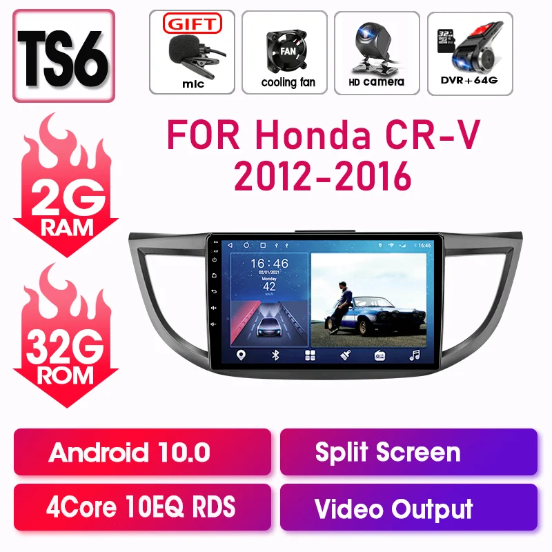 car with movie player Android 11 Car Radio for Honda CR-V CRV 4 RM 2012-2016 Multimedia Video Player 2 Din GPS Navigation Carplay DVD Head Unit Stereo sony car stereo Car Multimedia Players