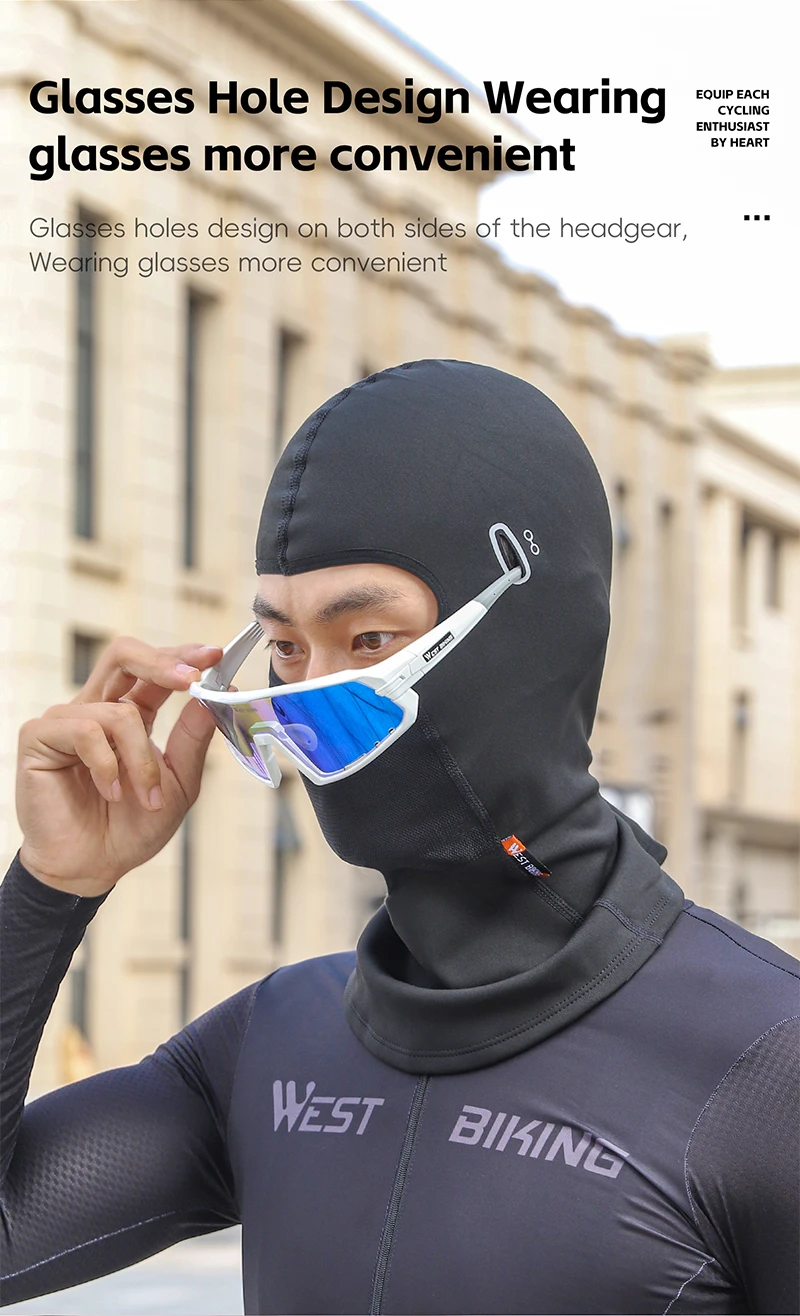 WEST BIKING Winter Warme Fleece Winddichte Sturmhaube Sport Atmungsaktive Gesichtsmaske für Männer und Frauen zum Radfahren Motorradfahren Skifahren Laufen – Detail 10