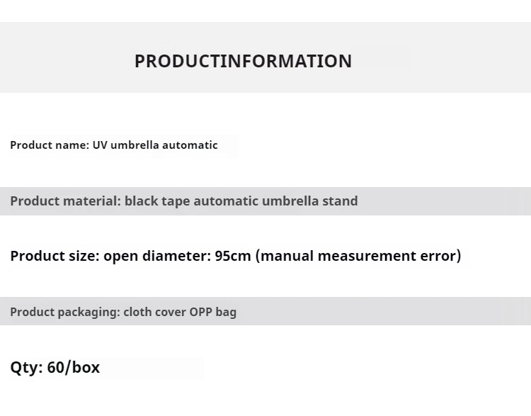 Description Picture 3 of itemWindproof Multi-Color Travel Automatic Open and Closeumbrella, 8 Ribs Rain Gear, Sun Umbrella, Household Merchandise, 30Pcs