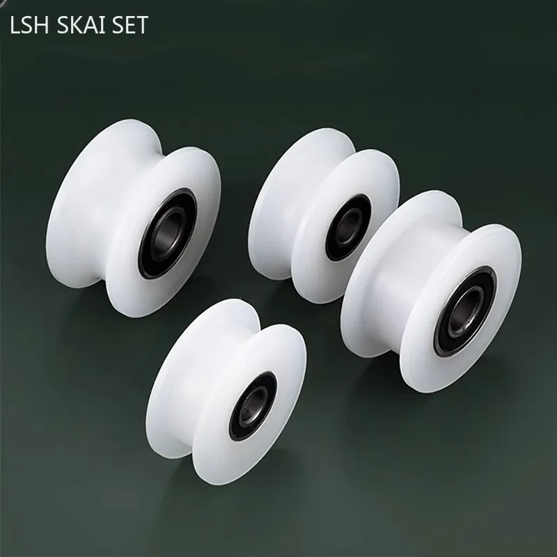 1Pc V/H Type Grooved Nylon Bearing Roller Door and Window Pulley Sliding Door Nylon Wheel Mechanical Pulley Hardware Tool