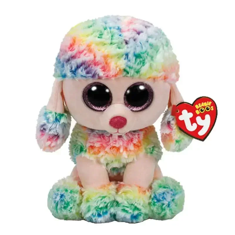 thumbnail image 1 of Peluche de animales de peluche de 15 cm de Ty Big Eye, zorro liso, Ferdinand, Locky, axolotl, Dexter, Icy Seal, gato Heather, juguete para niños, regalo de vacaciones, 1 of 5