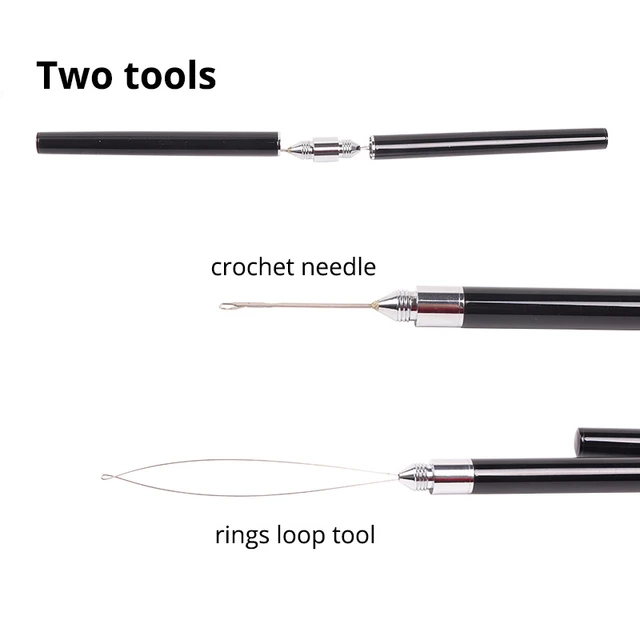 Microlinks Hair Extension Kit Tool Beader With Crochet Hook Needle