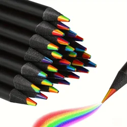 Vibrant Rainbow Colored Pencil Set - 7 Colors for Art & Coloring - Perfect for Creative Gift Giving (36 Pcs)
