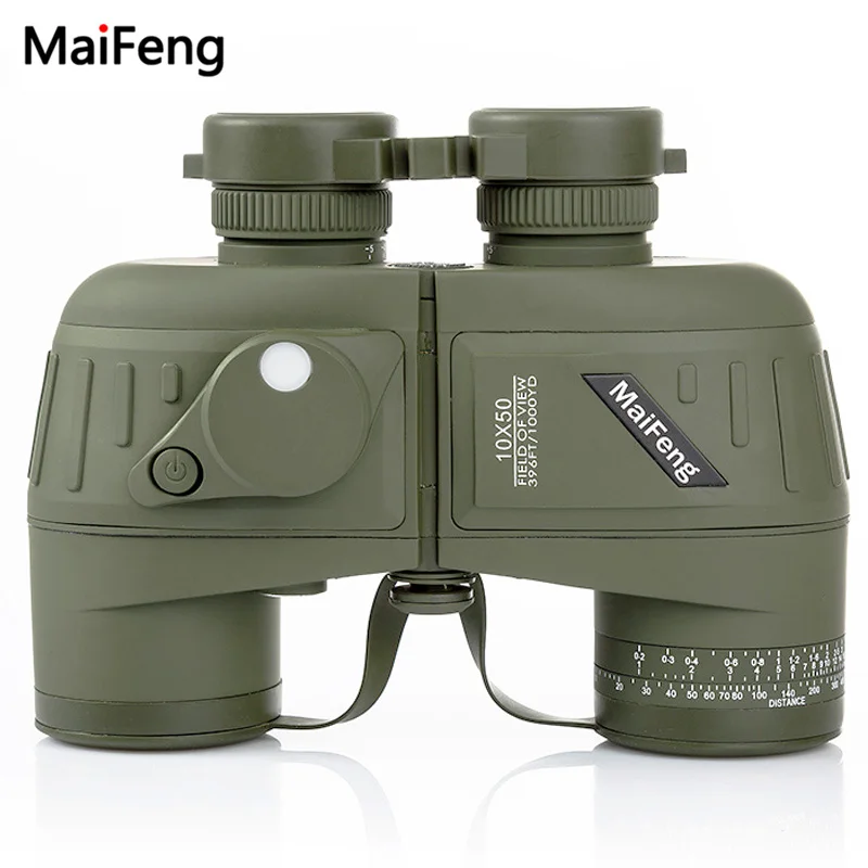 HighPoweredMilitaryBinoculars10X50TelescopeProfessionalWaterproofBinocularArmyGreen