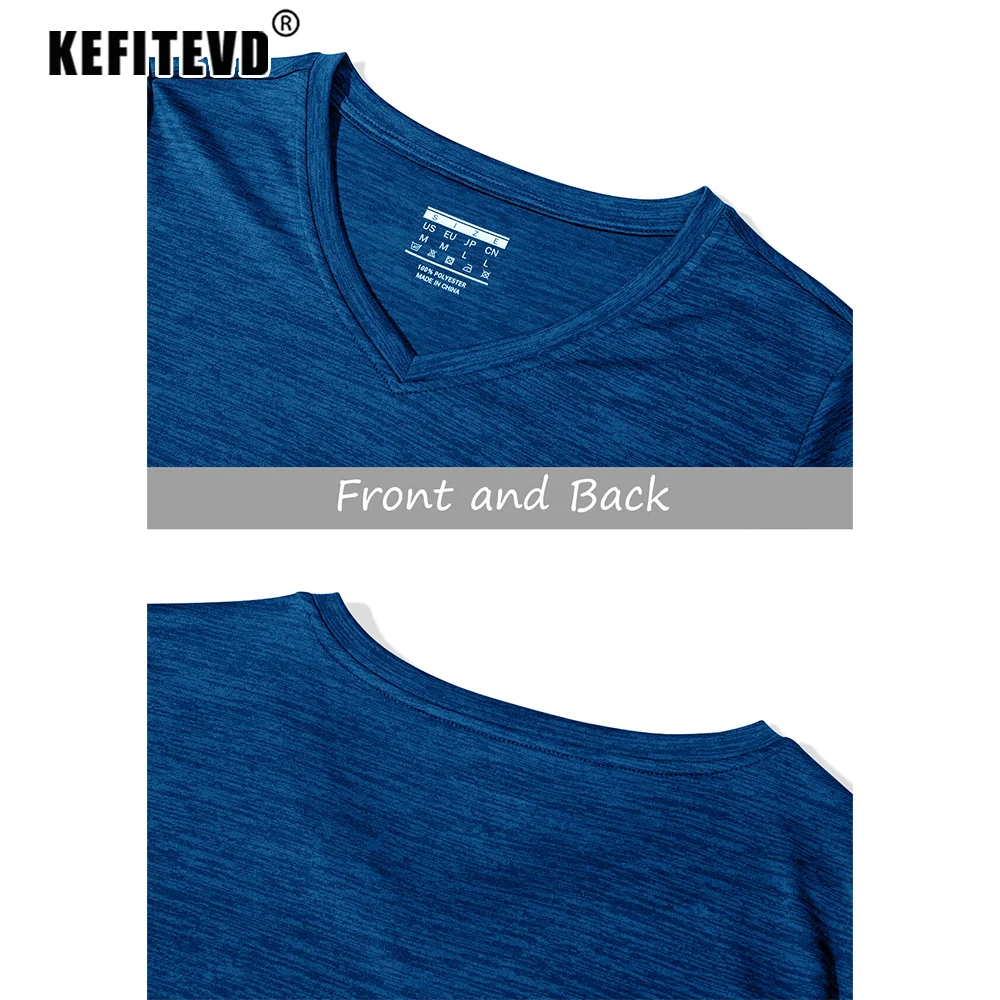 KEFITEVD Summer Quick Dry T-Shirts Women Hiking Short Sleeve Shirts Gym Running Lightweight Tee Shirt Yoga Workout Athletic Tops sport t shirt