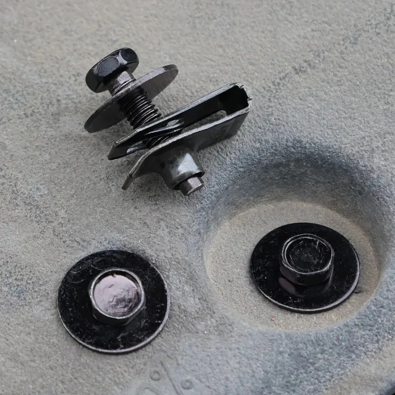 M6 Fixing Hexagon Flat Head Screw with Washer Metal Auto Repair Fasteners for Engine Bay Bumper Mudguard Splash Guard Cover