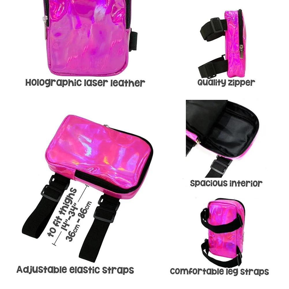 Women's Holographic Thigh Bag Adjustables Straps Waist Pouch