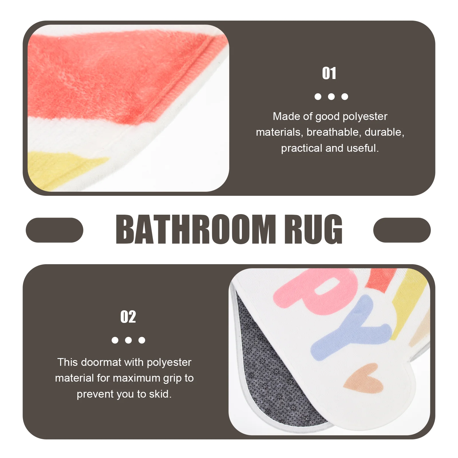 Outdoor Carpet Child Area Rugs Cute Bathroom Mats Polyester Entrance Doormat