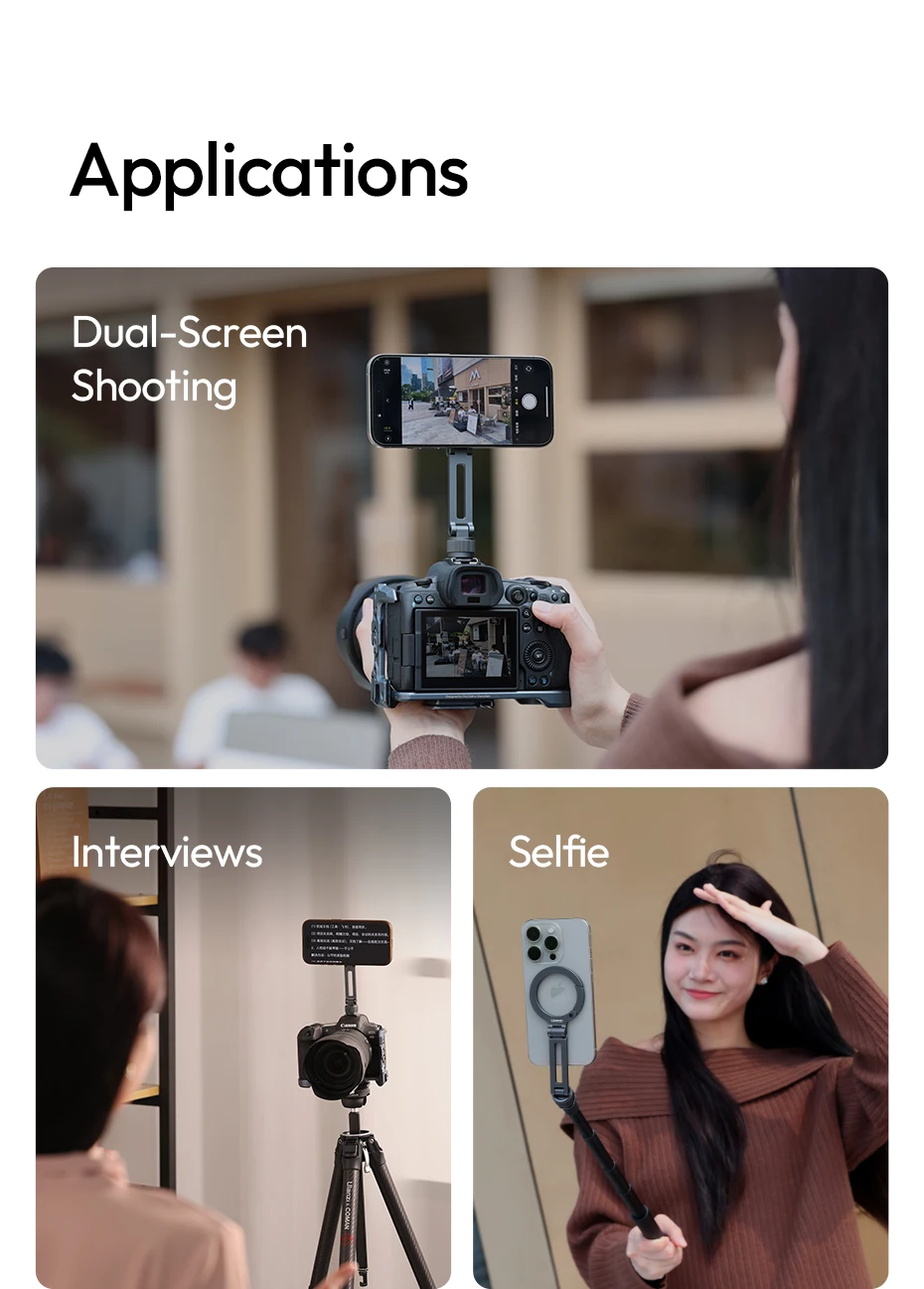 MA07 Magsafe Phone Holder for Iphone Camera Fill Light Tripod Mount with Cold Sh