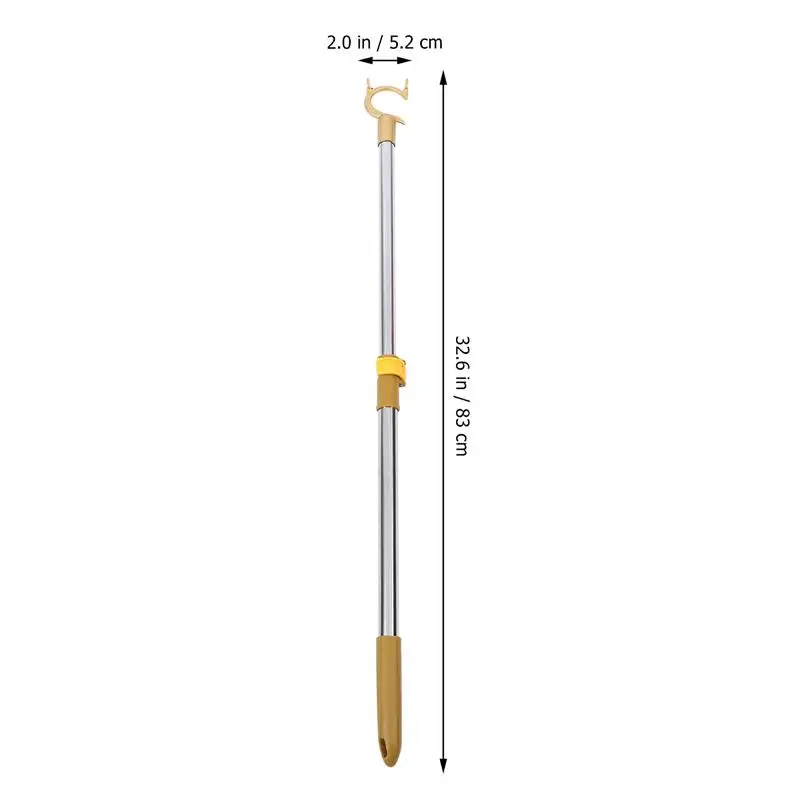 Retractable Reach Closet Pole Telescopic Clothes Pole Clothes Rail Clothing Coat Hanger Christmas Light Rod Clothesline Pole 6
