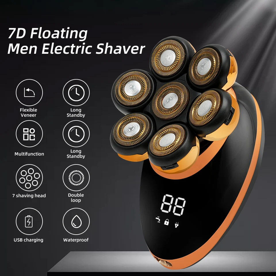 Men 7D Floating Electric Shaver Image 1
