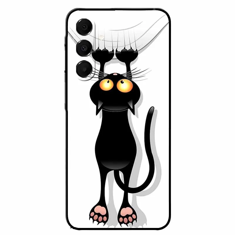 Cool Cat Cartoon Soft Case - Stylish Protective Back Cover with Animal Design
