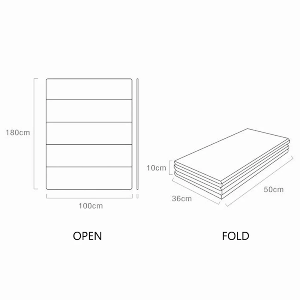 Baby Folding Crawling Activity Mat New Kids Cartoon Waterproof Crawling Game Carpet Double-sided Children's Carpet Soft Foam Pad