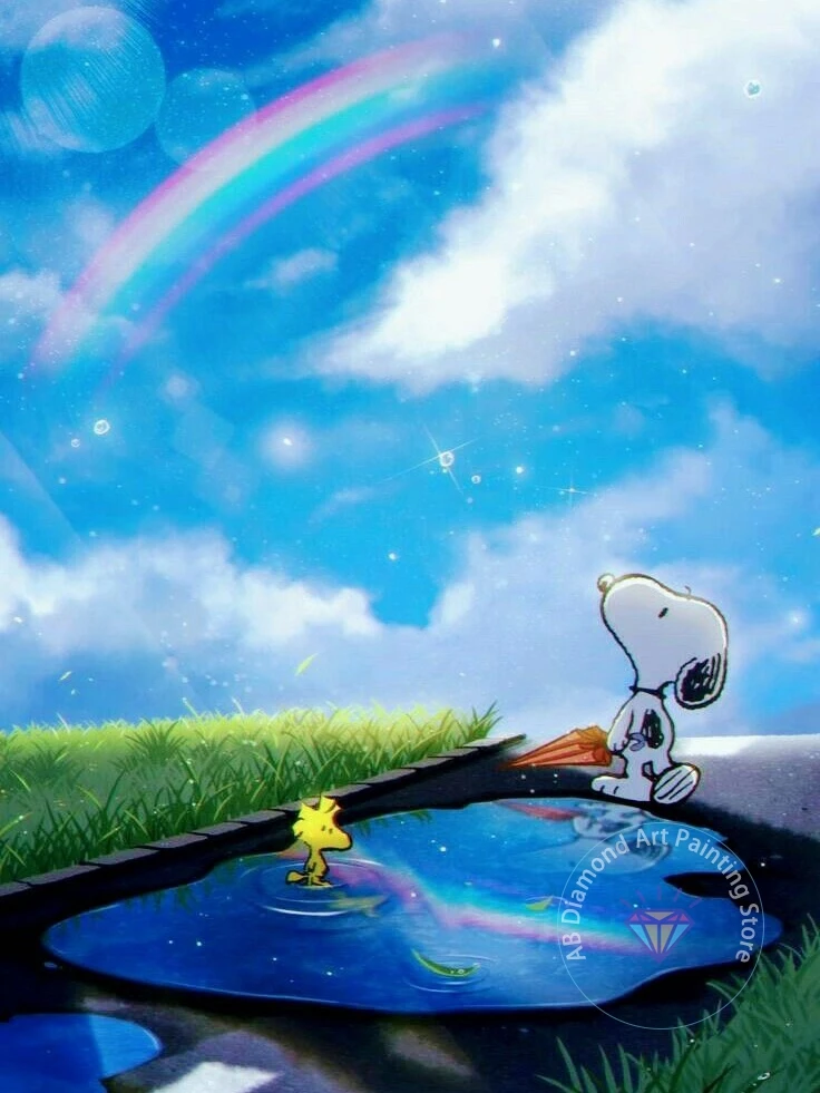 thumbnail image 1 of Kit de pintura de diamantes 5D DIY de Snoopy, Charlie Brown y Peanuts, bordado de diamantes, punto de cruz, regalo hecho a mano, manualidades, decoración del hogar, 1 of 5