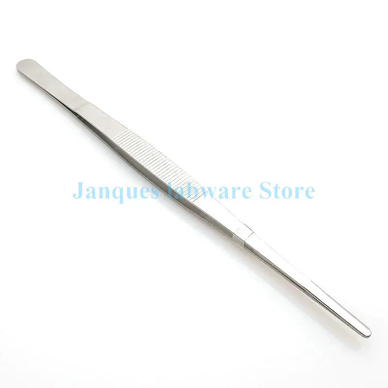 Laboratory Stainless Steel Round Tip Tweezers with Tooth length  12.5/14/16/18/20/25/30cm Used as a Medical Experimental Tool