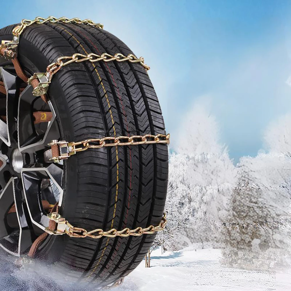Car Tire Winter Snow Chains Width 175-265mm Snow Mud Sand Tyre Chains Winter Outdoor Emergency Tools Tire Anti-skid