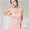 Woman Maternity Nursing Vest Bra Large Size Pregnant Front Button Seamless Long Sling Vest Lace Breast Feeding Bra 1