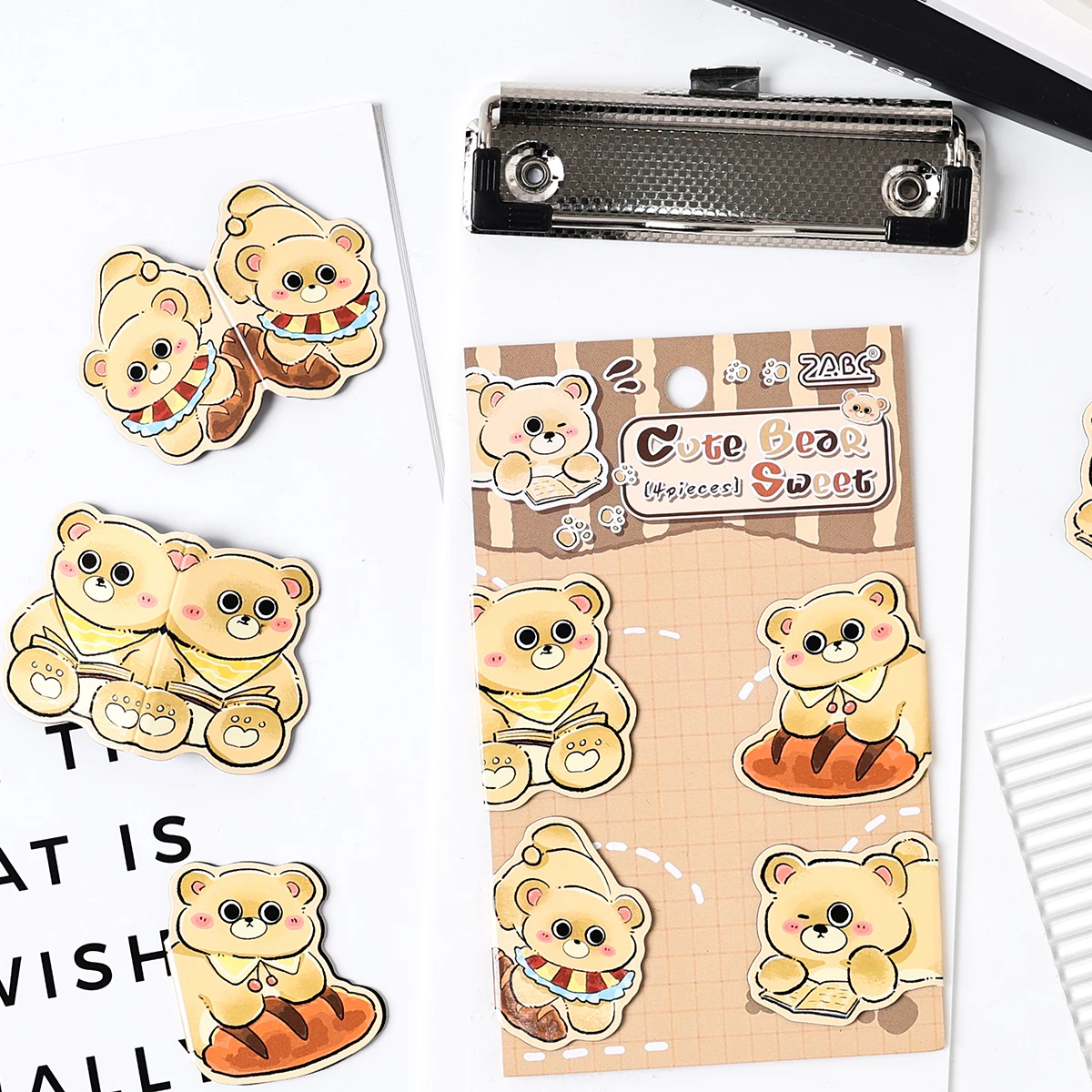 4pcs cartoon animal bookmark, magnetic reading bookmark and DIY book decoration,Fashion stationery gift for friends