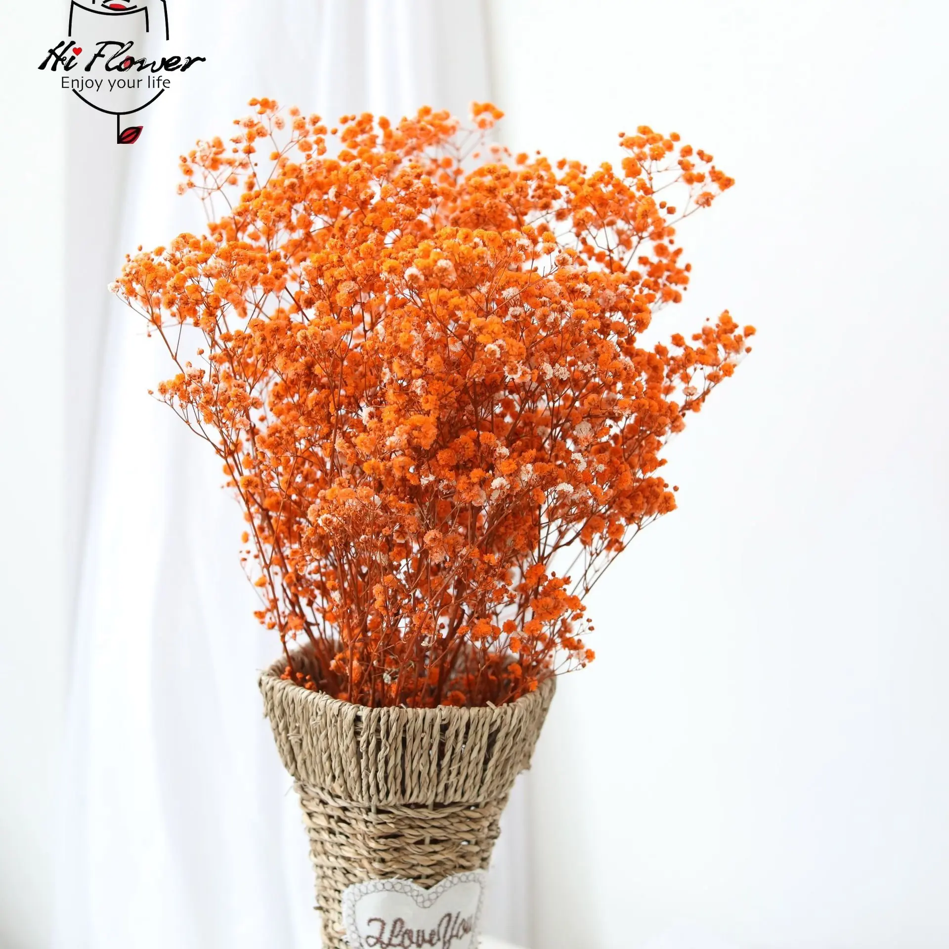 100g Gedroogde Bloemen Gypsophila Bruiloft Decoratie Bruidsboeketten Gipskruid Bloem Boho Home Decor Kamer Ornament Gypsophile (Color : green, Size : 80g