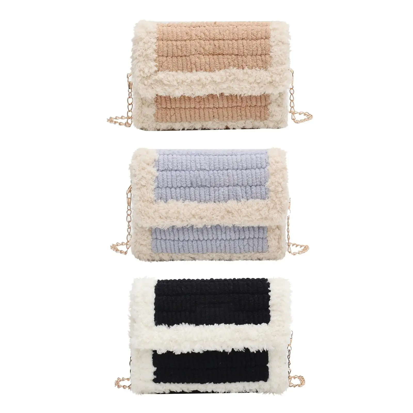 Bag DIY Materials Crossbody Bag Gift for Women Handmade with Chains Hand Knit Woven Plastic Mesh Template Making Kit