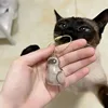 Clear Cat Hair Keepsake Box Gacha-Style Memorial Capsule for Pet Fur Collection Decorative Keychain Pendant Charm for Cat Lovers 2
