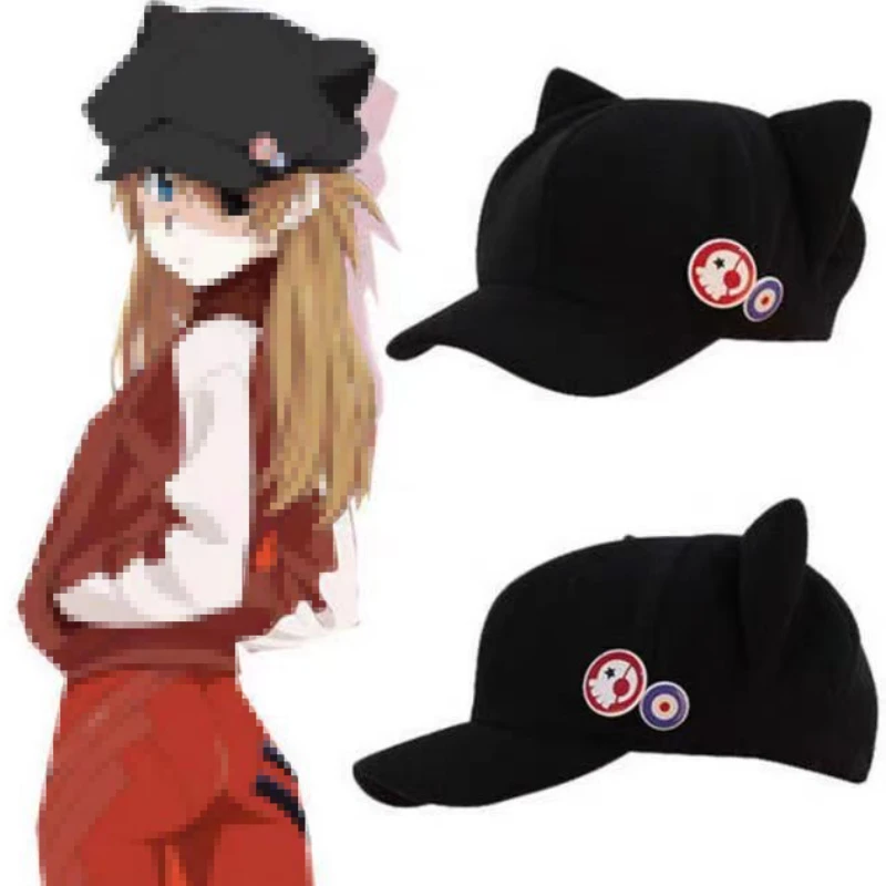 Shikinami Asuka Rangure Soryu шапка с кошачьими ушками, шапка, аксессуары для аниме косплея, подарки