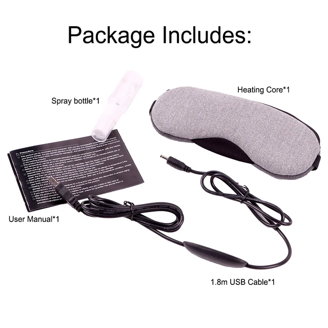 Temperature Control Heat Steam Portable USB Charging Cotton Eye Mask Dry Tired Compress USB Hot Pads Eye Care Patch 6