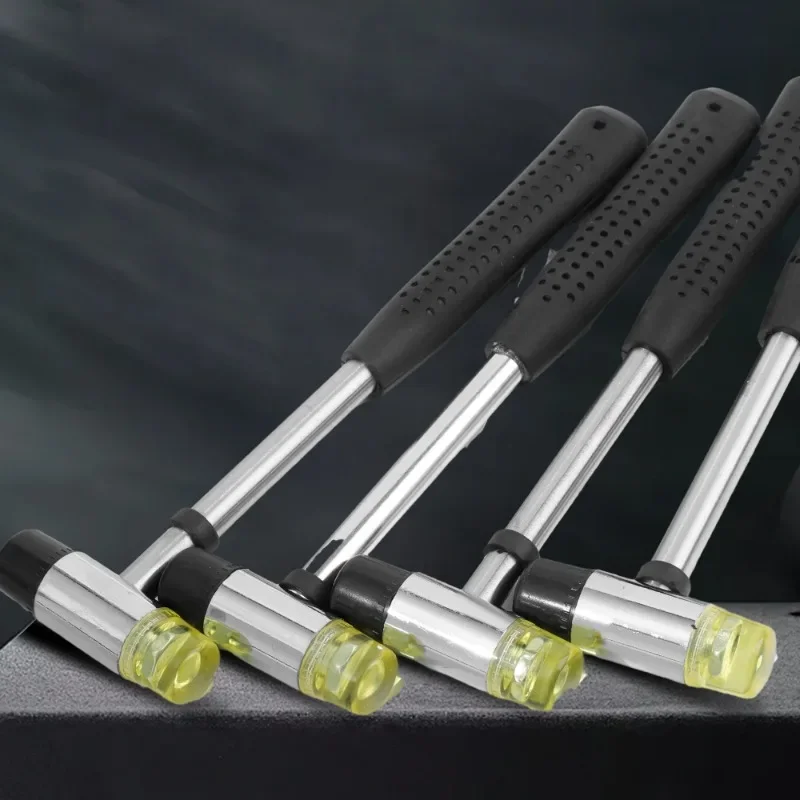 Mini Double Face Soft Tap Rubber Hammer Detachable Insulated Installation Mallet Deformation Repair Rod for Jewelry Hand Tool
