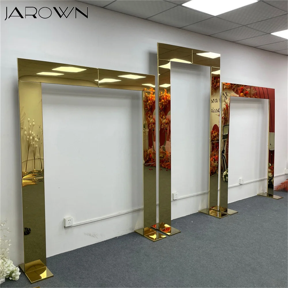 

Party decorations Shiny Flower Stand for Outdoor Wedding Backdrop Decor Mariage Event Stage Props Square Arch Frame Customized