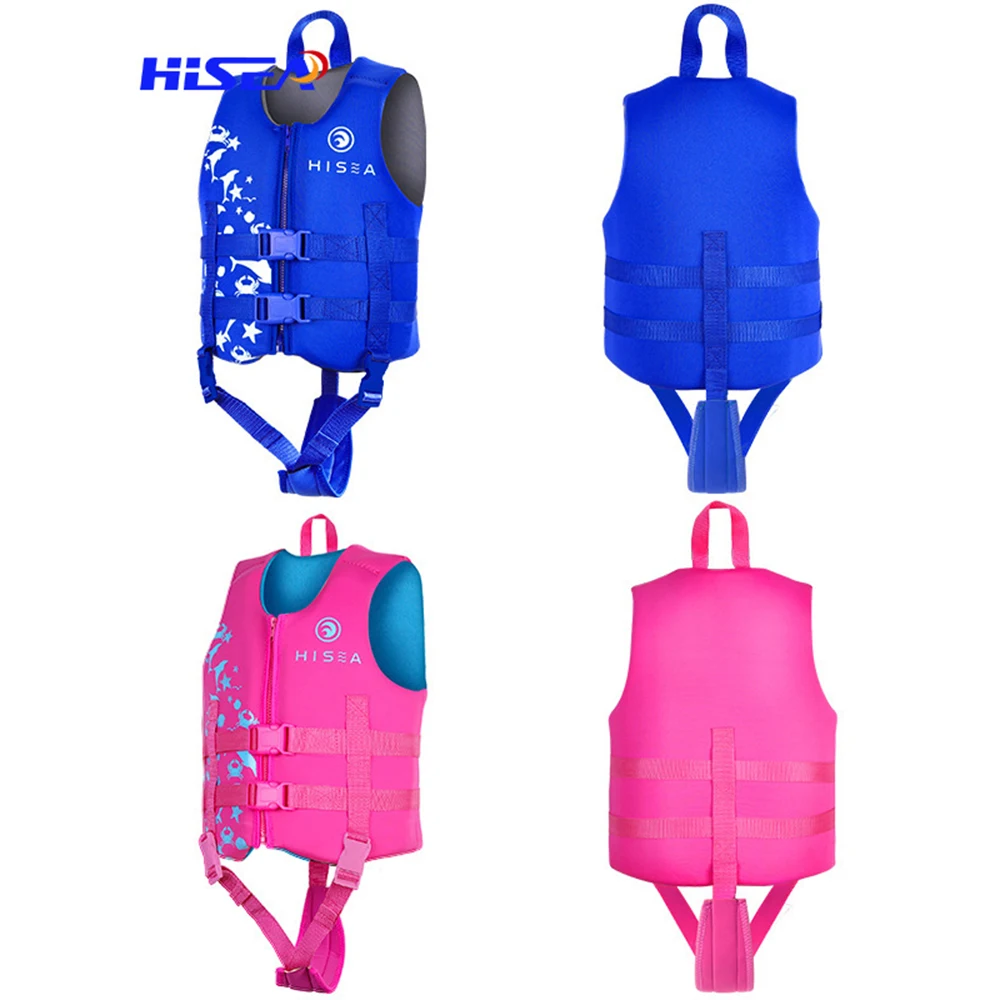 Neoprene Children's Life Jacket, Buoyancy Vest, Water Sports, Beach, Surfing, Swimming, Sailing, Rafting, Safety, New children s swimming life jacket children s neoprene buoyancy vest water sports swimming pool floating suit life jacket