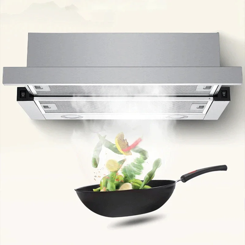 600mm Mini Range Hood Household Kitchen Exhaust Hood Range Hood Pull-Out Range Hood Stainless Steel Kitchen Apartment Range Hood 2