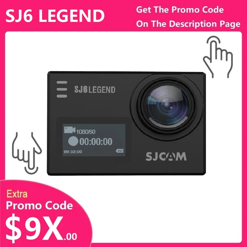 SJCAM SJ6 레전드 2 인치 터치 스크린 원격 액션 헬멧, 스포츠 DV 카메라, 방수 4K 24FPS NTK96660 칩셋