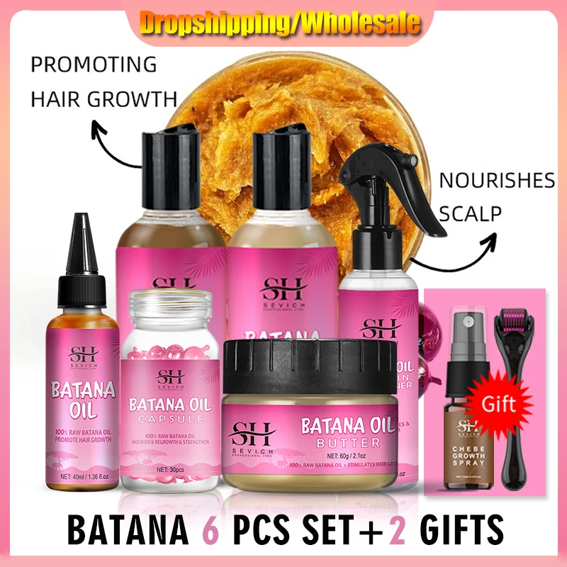 Hair Growth Batana Oil For Men Hair Growing Strengthening Batana Oil Hair Mask Anti Hair Loss Shampoo Scalp Repair Capsule Oil
