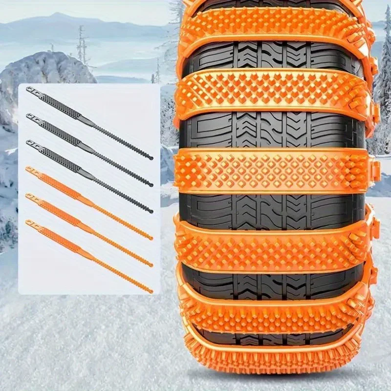 1-10PCS Snow Chain Tyre Chain Urethane Set Wheel Ties Belts Car Tires Chains Winter Anti-Slip Anti Skid Snow Emergency New