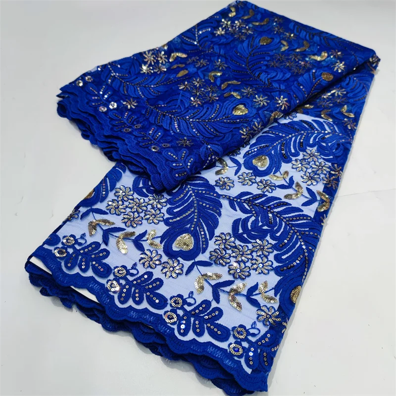 Nigerian Hot Sale Lace Orange Mesh Fabric 2022 African Fashion Sequins Tulle Lace French For Women Wedding Party Dress Sew