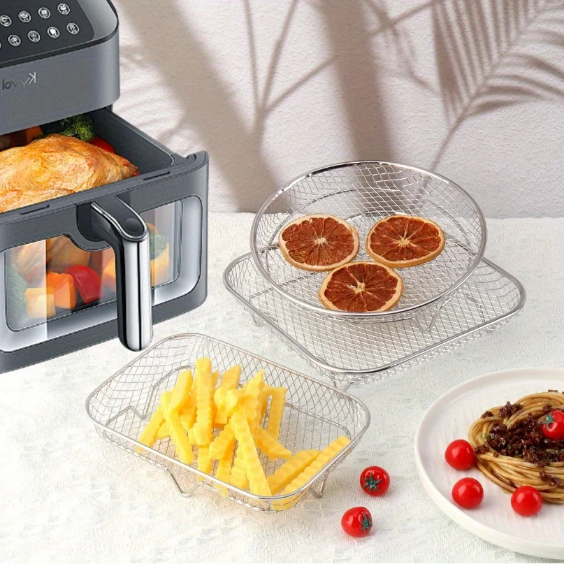 Air Fryer Accessories Multipurpose Grill and Frying Basket Set
